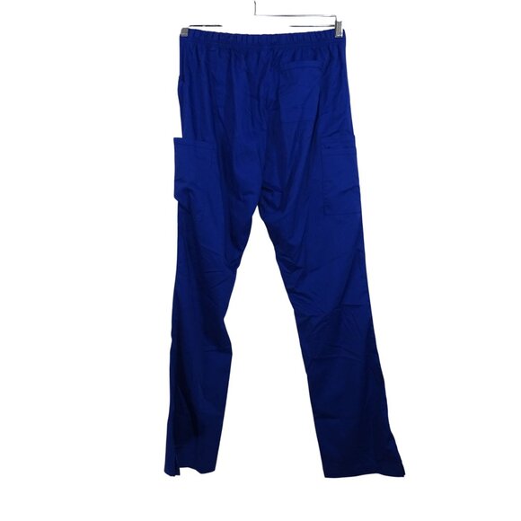 Spread Good Cheer Royal Blue Scrub Pants Bootcut Women Size S TALL With Pockets - Picture 4 of 13